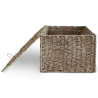 Buy Natural Fiber Basket with Lid - 40x30CM - Vernui Brown 61313 with a guarantee