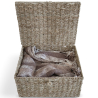 Buy Natural Fiber Basket with Lid - 40x30CM - Vernui Brown 61313 home delivery