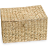 Buy Natural Fiber Basket with Lid - 40x30CM - Vernui Brown 61313 - prices