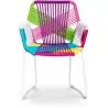 Buy Tropical Garden armchair - White Legs Multicolour 58537 at MyFaktory