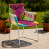Buy Tropical Garden armchair - White Legs Multicolour 58537 - prices
