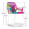 Buy Tropical Garden armchair - White Legs Multicolour 58537 at MyFaktory