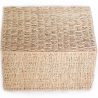 Buy Natural Fiber Basket with Lid - 40x30CM - Greey Natural 61314 at MyFaktory