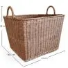 Buy Rattan Basket with Handles - 45x35CM - Gyua Natural 61315 with a guarantee