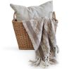 Buy Rattan Basket with Handles - 45x35CM - Gyua Natural 61315 in the United Kingdom
