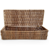 Buy Rattan Basket with Lid / 26x10CM - Deral Natural 61317 - in the UK