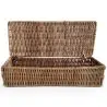 Buy Rattan Basket with Lid / 26x10CM - Deral Natural 61317 - in the UK
