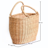 Buy Rattan Basket with Handles - Frinay Natural 61318 - in the UK
