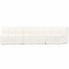 Buy Modular Sofa - Upholstered in Bouclé - 3 Modules - 4/5 Seater - Barkleyn II White 61310 - in the UK