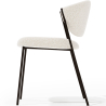 Buy Dining chair - Upholstered in Bouclé Fabric - Black Metal - Vara White 61332 home delivery