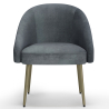 Buy Design Armchair - Upholstered in Velvet - Golden leg - Cenai Light grey 61336 at MyFaktory