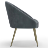 Buy Design Armchair - Upholstered in Velvet - Golden leg - Cenai Light grey 61336 at MyFaktory