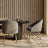 Buy Design Armchair - Upholstered in Velvet - Golden leg - Cenai Light grey 61336 at MyFaktory