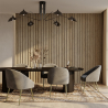 Buy Design Armchair - Upholstered in Velvet - Golden leg - Cenai Light grey 61336 home delivery