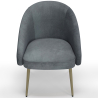 Buy Design Armchair - Upholstered in Velvet - Golden leg - Cenai Light grey 61336 with a guarantee