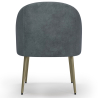 Buy Design Armchair - Upholstered in Velvet - Golden leg - Cenai Light grey 61336 - prices