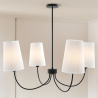 Buy Black Ceiling Chandelier with 4 Shades - Xium Black 61333 - prices