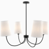 Buy Black Ceiling Chandelier with 4 Shades - Xium Black 61333 home delivery