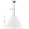 Buy Hanging Ceiling Lamp with Fabric Shade - Derila Black 61334 in the United Kingdom