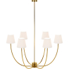 Buy Gold Ceiling Chandelier with 6 Shades - Derny Gold 61335 in the United Kingdom
