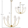 Buy Gold Ceiling Chandelier with 6 Shades - Derny Gold 61335 home delivery
