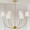Buy Gold Ceiling Chandelier with 6 Shades - Derny Gold 61335 - prices