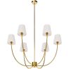 Buy Gold Ceiling Chandelier with 6 Shades - Derny Gold 61335 in the United Kingdom