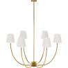 Buy Gold Ceiling Chandelier with 6 Shades - Derny Gold 61335 - in the UK