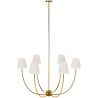 Buy Gold Ceiling Chandelier with 6 Shades - Derny Gold 61335 home delivery