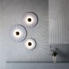 Buy Wall Lamp Applique Flower in White and Gold Metal - 45CM White 61340 - prices