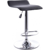Buy Swivel Chromed Metal Office Bar Stool - Height Adjustable Black 49744 in the United Kingdom