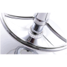 Buy Swivel Chromed Metal Office Bar Stool - Height Adjustable Black 49744 - in the UK