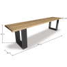 Buy Industrial style wooden bench Black 58438 - in the UK