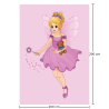 Buy Large Kids Fairy Design Carpet - Pink (290x200 cm) - Ebru Pink 61442 - prices