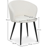 Buy Upholstered Dining Chair in Bouclé - Vurel White 61300 at MyFaktory