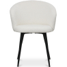 Buy Upholstered Dining Chair in Bouclé - Vurel White 61300 - in the UK