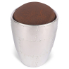Buy Design Stool Pouf Tam Tam - Microfiber in Imitation Weathered Leather Brown 26714 home delivery