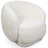 Buy Upholstered Armchair in Bouclé Fabric - Curved Design - Wendry White 61302 home delivery