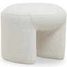 Buy Ottoman Upholstered in Bouclé Fabric - Loriel White 61303 - in the UK