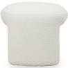 Buy Ottoman Upholstered in Bouclé Fabric - Loriel White 61303 with a guarantee