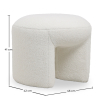 Buy Ottoman Upholstered in Bouclé Fabric - Loriel White 61303 - prices