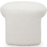 Buy Ottoman Upholstered in Bouclé Fabric - Loriel White 61303 in the United Kingdom