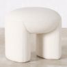 Buy Ottoman Upholstered in Bouclé Fabric - Loriel White 61303 - in the UK