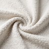 Buy Round Ottoman Upholstered in Bouclé Fabric - Debri White 61306 home delivery