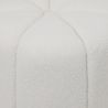 Buy Round Ottoman Upholstered in Bouclé Fabric - Debri White 61306 in the United Kingdom
