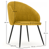 Buy Dining Chair Upholstered in Velvet - Yukon Mustard 61449 - prices