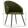 Buy Dining Chair Upholstered in Velvet - Yukon Olive 61449 in the United Kingdom