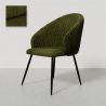 Buy Dining Chair Upholstered in Velvet - Yukon Olive 61449 - in the UK