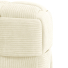 Buy Square Corduroy Upholstered Pouf - Modern Design - Dice Ivory 61451 in the United Kingdom