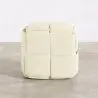Buy Square Corduroy Upholstered Pouf - Modern Design - Dice Ivory 61451 - in the UK